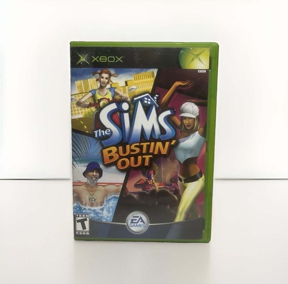 EA Games The Sims Bustin' Out Original Xbox Video Game Complete CIB